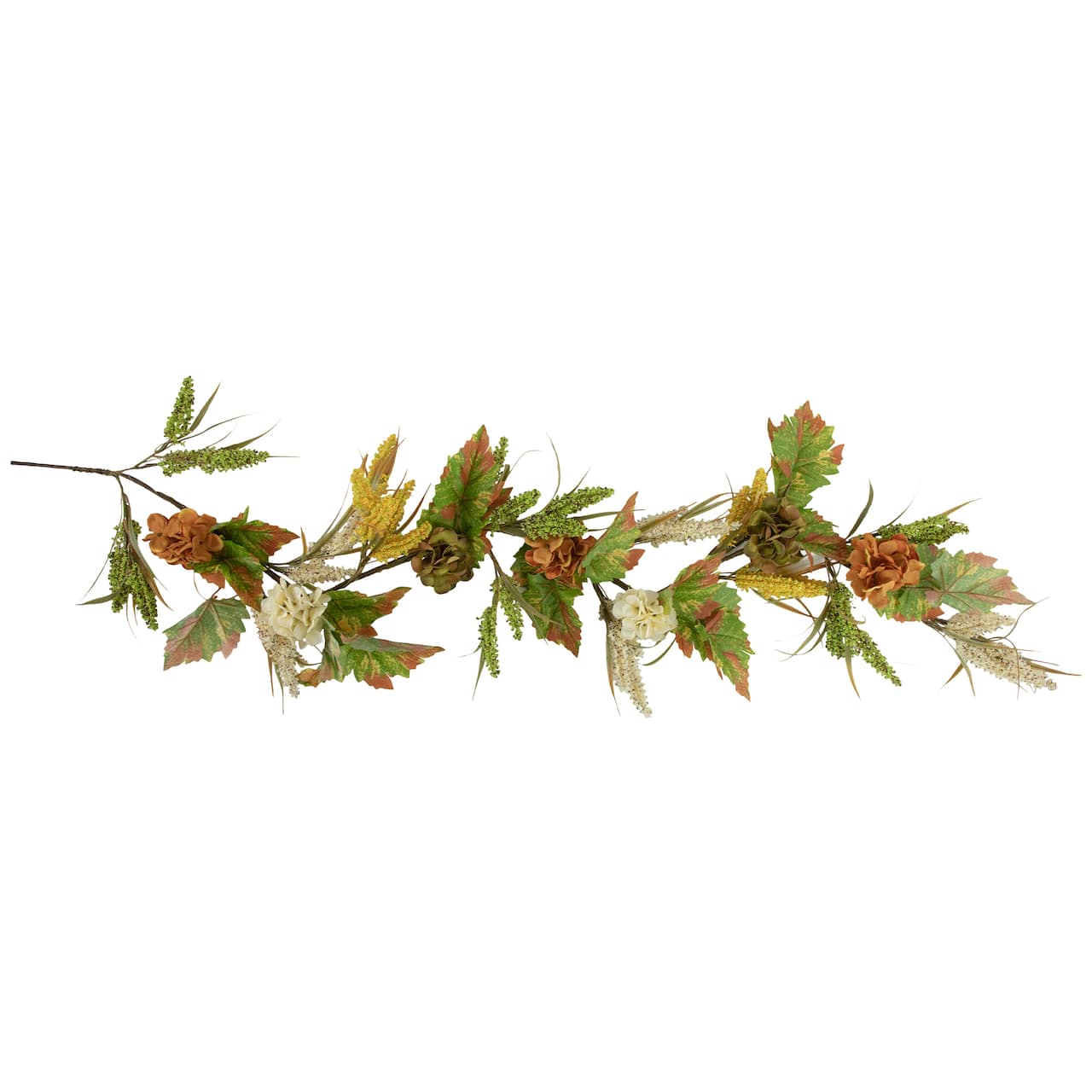 5ft. Flowers with Wheat Artificial Fall Harvest Garland